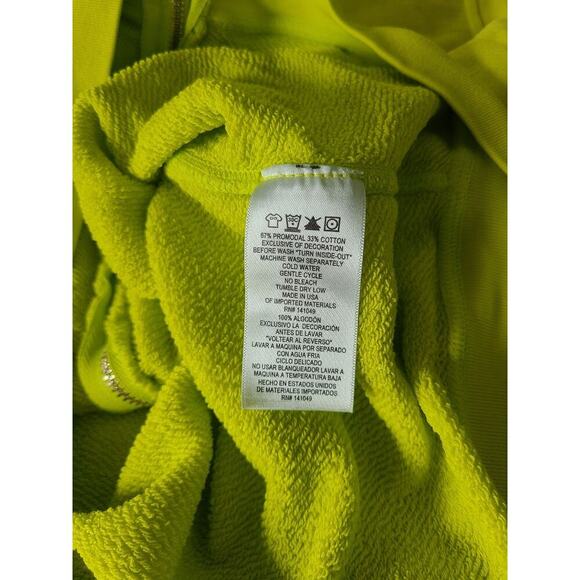 FreeCity Superfluff Lux Zip Hoodie Size 1/ US Small Glowlight Yellow - Picture 4 of 6